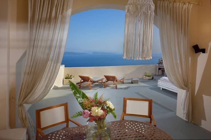 Location de vacances pour 8 personnes, avec vue sur l’océan et balcon à Oia - 4