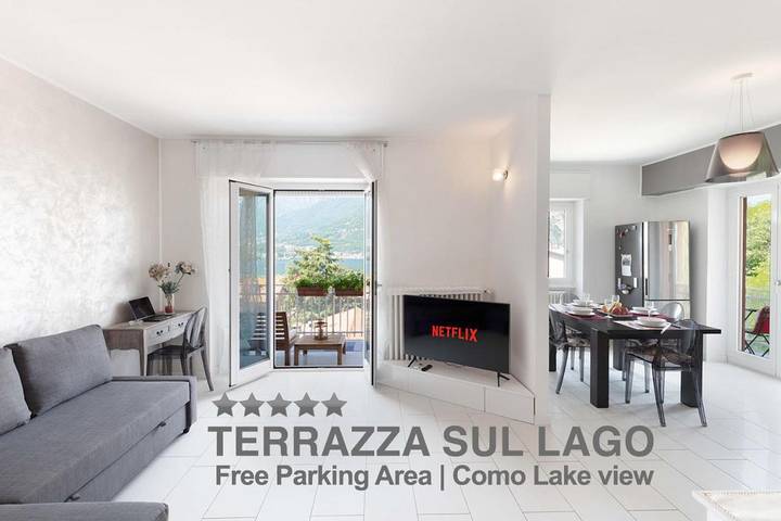 Ferienwohnung für 6 Personen, mit Balkon und Ausblick sowie Seeblick in Lecco