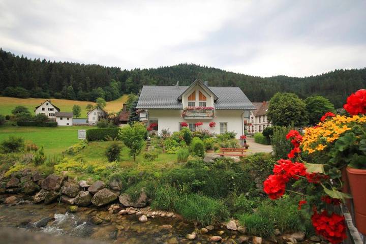 Maison d’hôte pour 2 personnes, avec jardin ainsi que vue et balcon à Hornberg