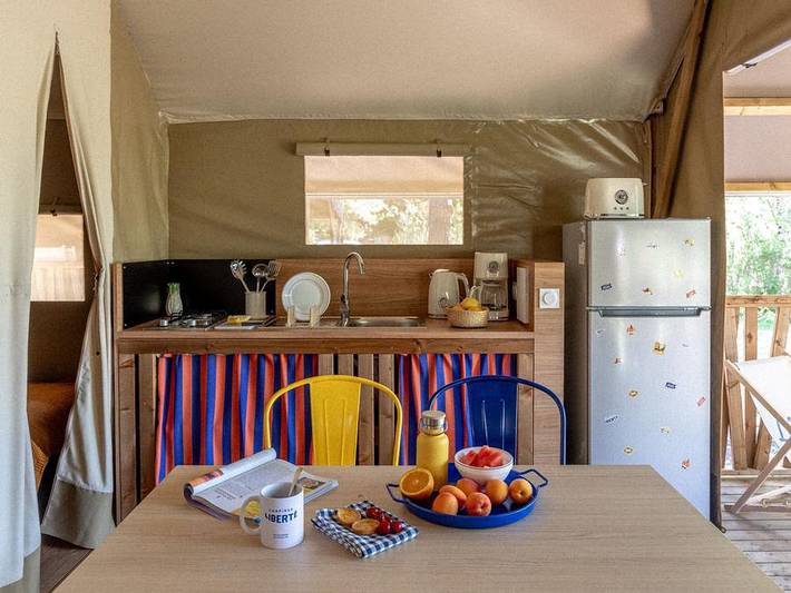 Camping Liberté Lacanau - Lodge 4 personen - Lodge 2Zi 4 Pers. mit Strom in Lac de Lacanau, Lacanau