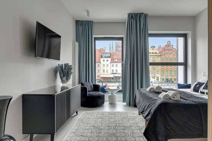 Ganze Wohnung, Deo Plaza 101 | River & Old Town Great View | Spa in Danzig, Zatoka Gdańska