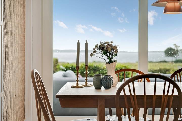Meerblick an der Helnæs-Bucht mit Hot Tub in Haarby, Kleiner Belt