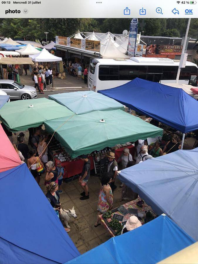 Gîte pour 2 personnes, avec jardin et piscine ainsi que vue et terrasse dans Plage de l'Hermitage - 2