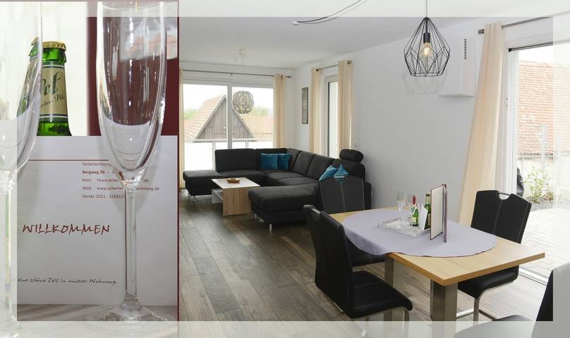 Ferienwohnung für 4 Personen, mit Balkon und Balkon/Terrasse sowie Terrasse