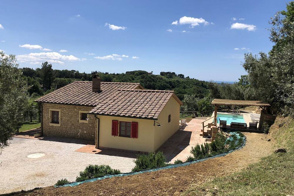 Romantisches Traumhaus mit Meerblick in Einzellage für 4 Personen mit Privatpool in Riparbella, Etruskische Küste
