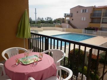 Gîte pour 4 personnes, avec balcon et piscine dans Plage Richelieu