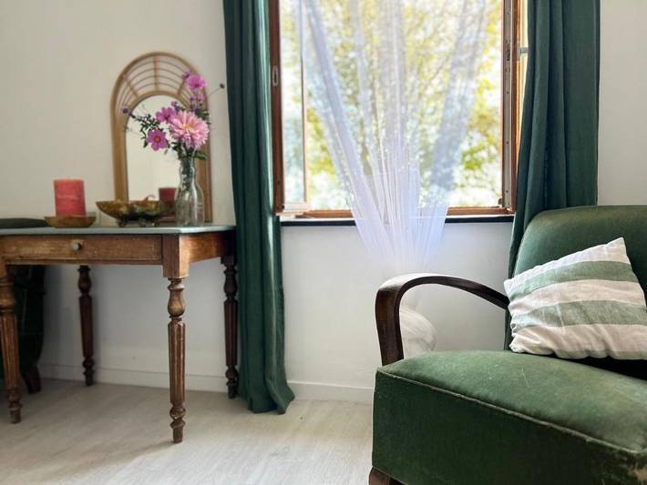 Chambre d’hôte pour 4 personnes, avec Terrasse ainsi que Jardin et Vue