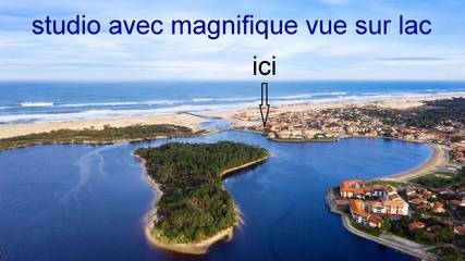 Gîte pour 2 personnes, avec balcon et vue sur le lac à Vieux-Boucau-les-Bains