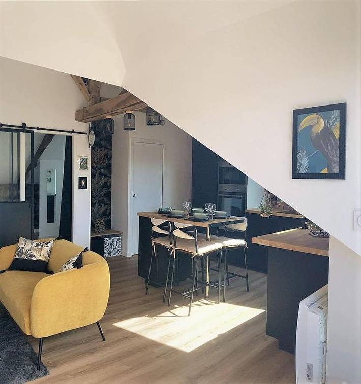 Gîte pour 2 personnes, avec vue et terrasse, animaux acceptés dans Breteil