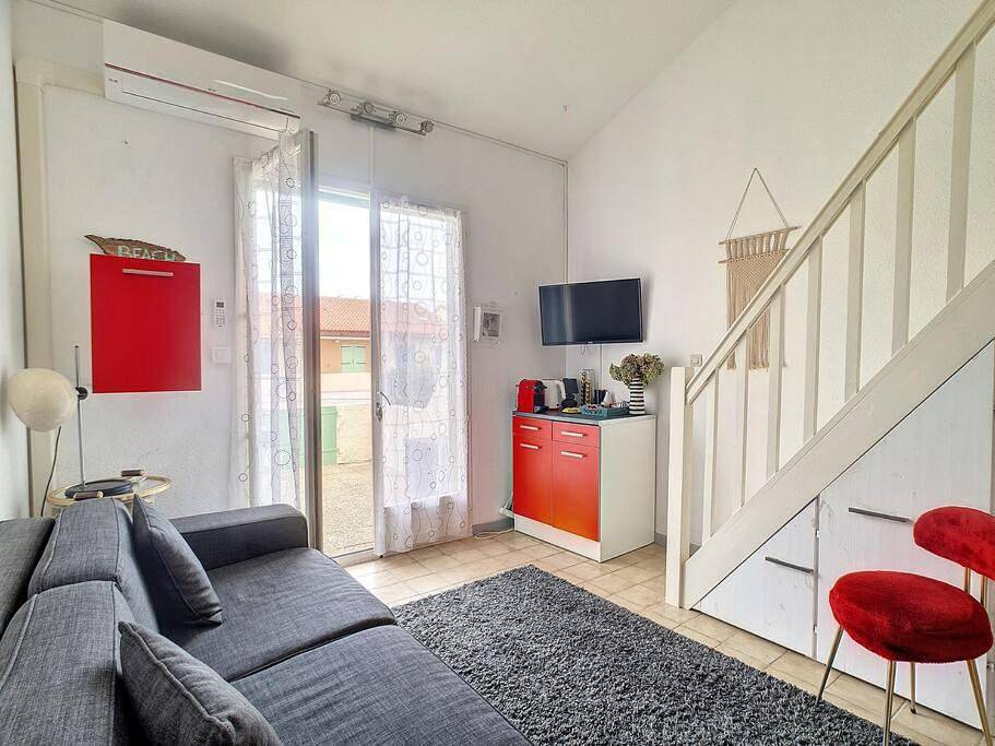 Petite maison à la plage dans résidence naturiste in Port Leucate, Leucate