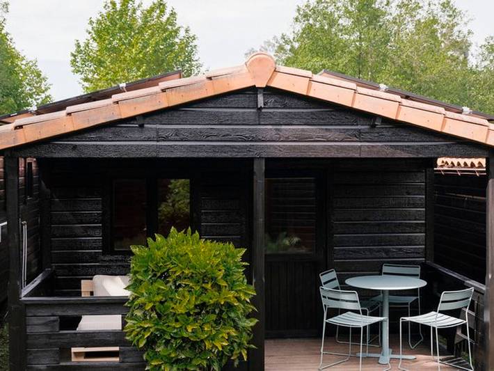 Bungalow para 4 personas, con terraza y piscina, Se admiten mascotas en Asturias