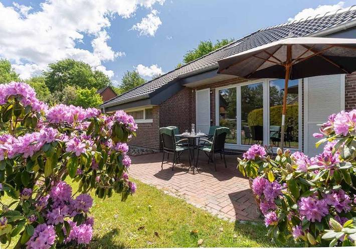 Bungalow für 2 Personen, mit Terrasse und Garten