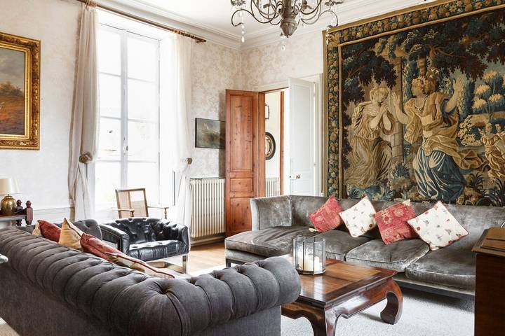 Château pour 15 personnes, avec terrasse et jardin, animaux acceptés dans la Sarthe - 3