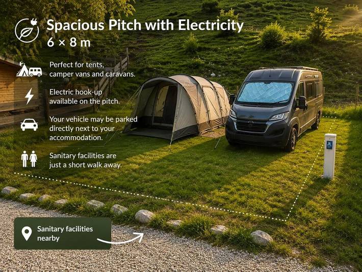 Camping für 6 Personen, mit Garten und Ausblick sowie Terrasse, mit Haustier - 1