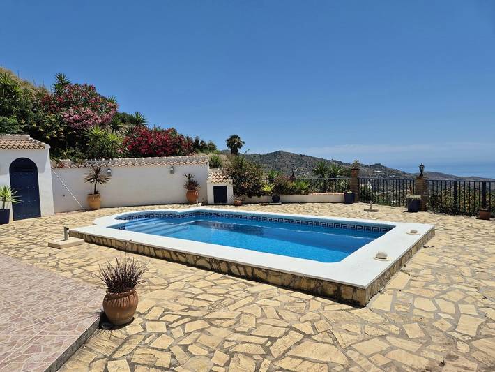Ferienhaus 'Villa Maguncia' mit Meerblick, Privatem Pool und WLAN in Cómpeta, Costa del Sol