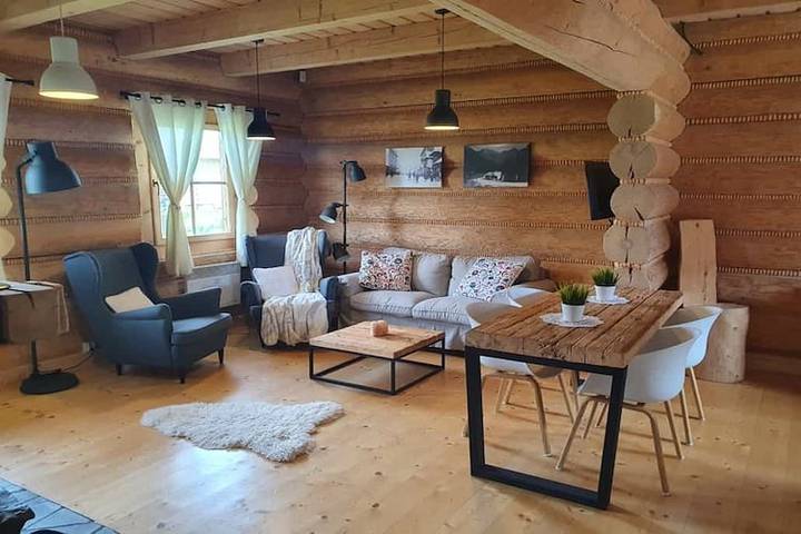 Ferienhaus mit Terrasse und Bergblick in Kościelisko, Karpaten (Polen)