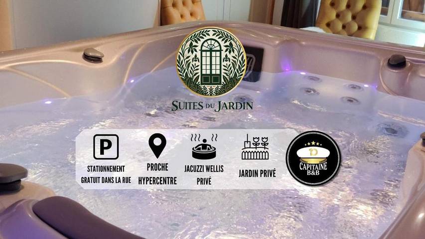 Appartement de vacances pour 4 personnes, avec jardin ainsi que terrasse et jacuzzi