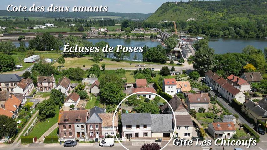 Location de vacances pour 6 personnes, avec vue et jardin à Poses (homonymie) - 4