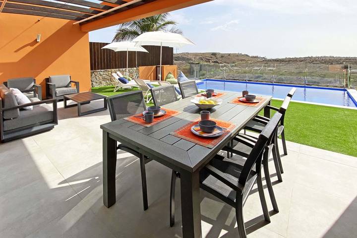 Ferienhaus für 6 Personen, mit Terrasse und Seeblick sowie Ausblick und Garten, mit Haustier auf den Kanaren - 3