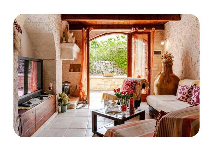 Maison de vacances pour 4 personnes, avec Terrasse ainsi que Jardin et Vue à San Marco (Bari)