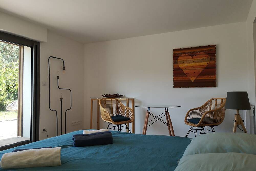 Chambre La Centrale : private terrace -Heated swimming pool, 5mn from the beach in Hossegor, Côte d’Argent