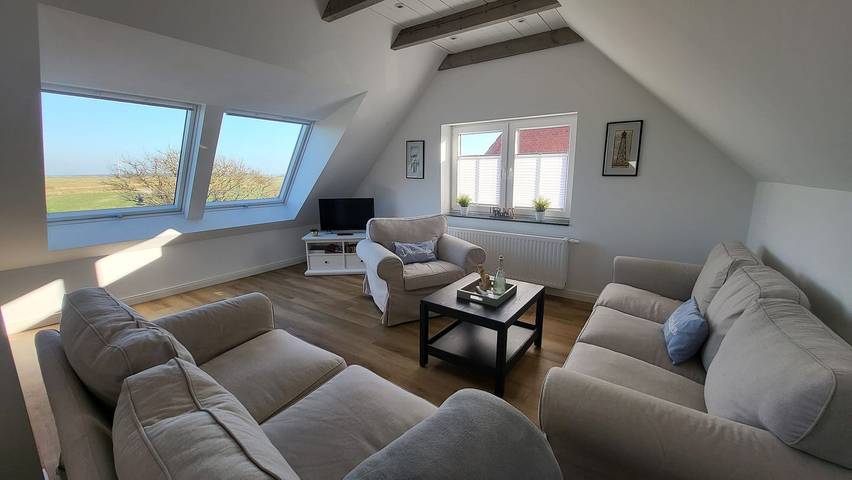 Ferienhaus für 4 Personen, mit Terrasse und Garten sowie Sauna und Ausblick in Pilsum
