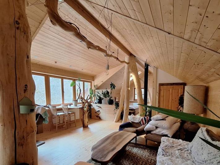Ferienwohnung für 2 Personen, mit Balkon und Sauna sowie Ausblick in Steinbach am Attersee