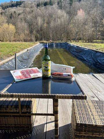 Gîte pour 12 personnes, avec Jacuzzi ainsi que Terrasse et Vue à La Longine