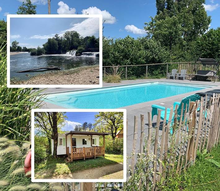 Parc de vacances pour 2 personnes, avec jardin ainsi que piscine et terrasse à Arc-et-Senans