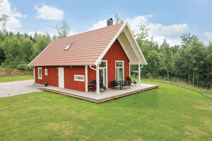 Ferienhaus für 6 Personen, mit Balkon/Terrasse und Terrasse sowie Sauna in Holmsjö