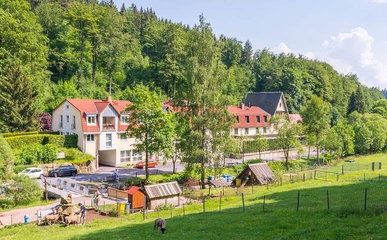 Ferienwohnung für 3 Personen, mit Whirlpool und Terrasse sowie Garten und Sauna am Rennsteig