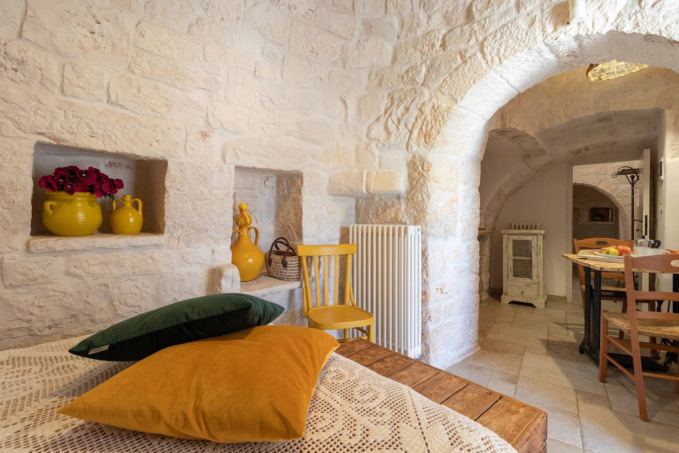 Null 'Vecchio Forno' mit gemeinsamer Terrasse, Wlan und Klimaanlage in Locorotondo, Bari Provinz