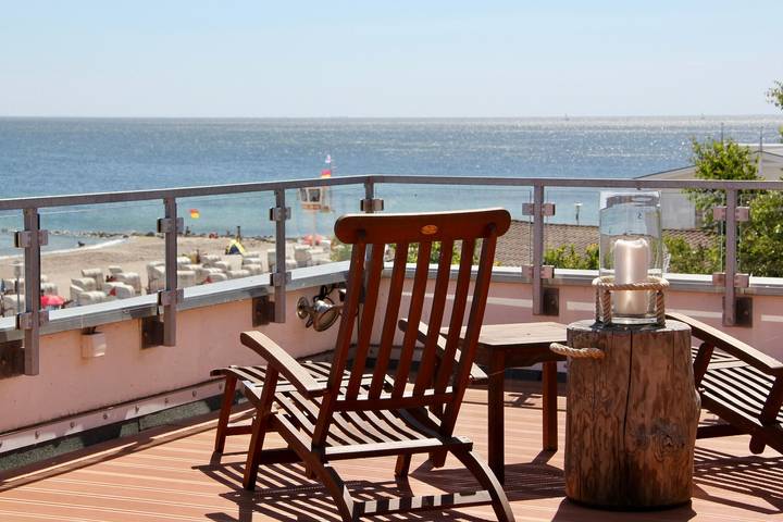 Ferienwohnung für 4 Personen, mit Balkon und Terrasse sowie Ausblick in Dahme