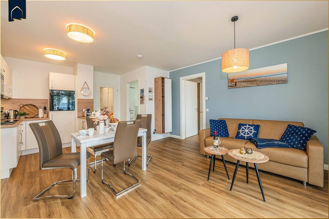 Ganze Wohnung, Moderne Ferienwohnung Der Kranich mit Balkon, Sauna & Fitnessraum in Zirchow in Zirchow, Usedom