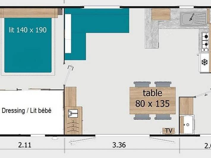 Camping Le Tarteron - Mobilheim 6 personen - Xlia in Le Crotoy, Abbeville und Umgebung