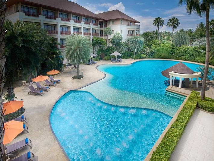 Bungalow für 3 Personen, mit Pool und Sauna sowie Garten in Thailand