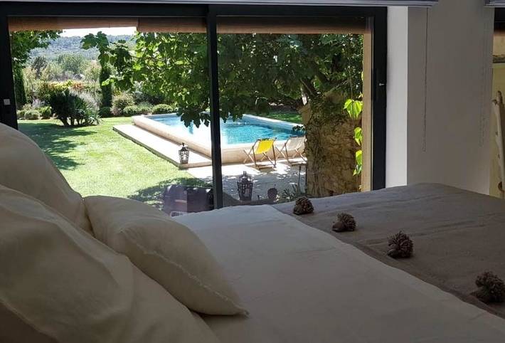 Location de vacances pour 2 personnes, avec Terrasse et Jardin ainsi que Piscine et Vue à Fuveau