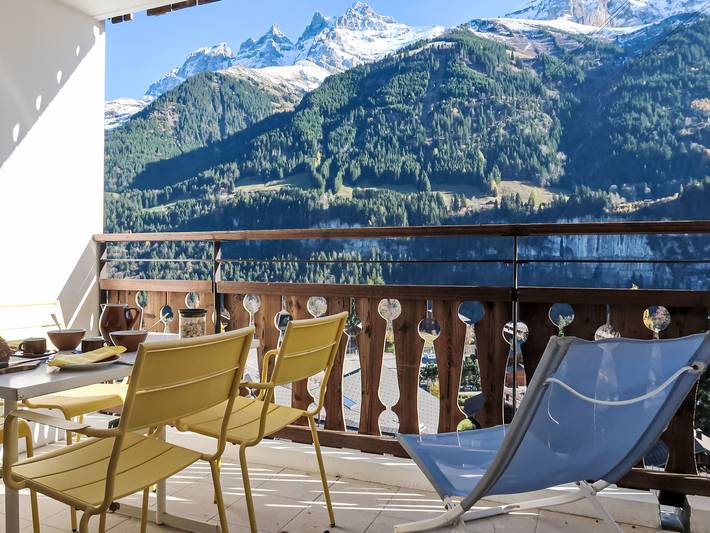 Location de vacances pour 2 personnes, avec Balcon et Vue dans Portes du Soleil