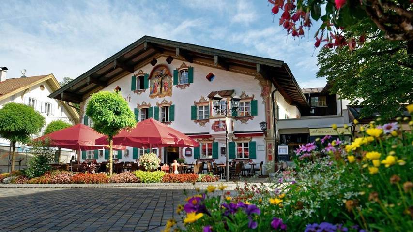 Hôtel pour 3 personnes, avec Balcon ainsi que Terrasse et Vue à Oberammergau
