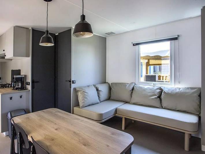 Camping Le Trivoly - Mobilheim 6 personen - Karibik 3 Zimmer 4/6 Personen klimatisiert + Tv in Torreilles, Côte d'Améthyste
