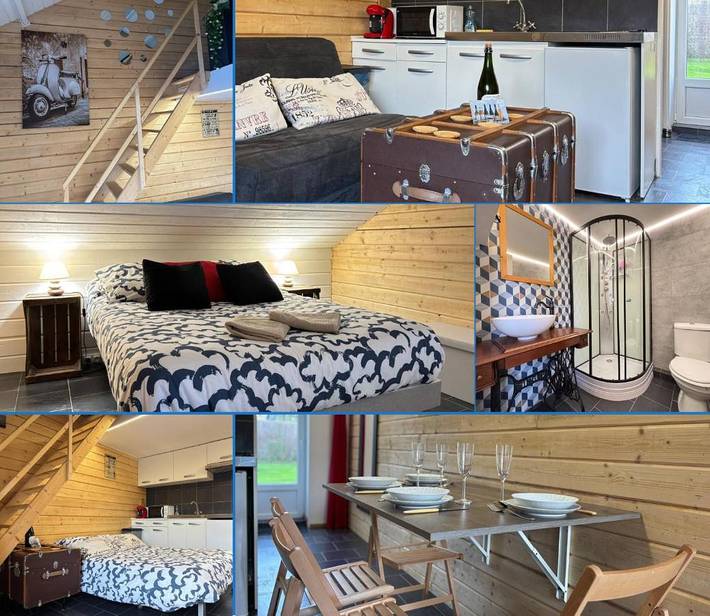 Gîte pour 3 personnes, avec terrasse ainsi que jardin et vue à Sainte-Honorine-des-Pertes - 2