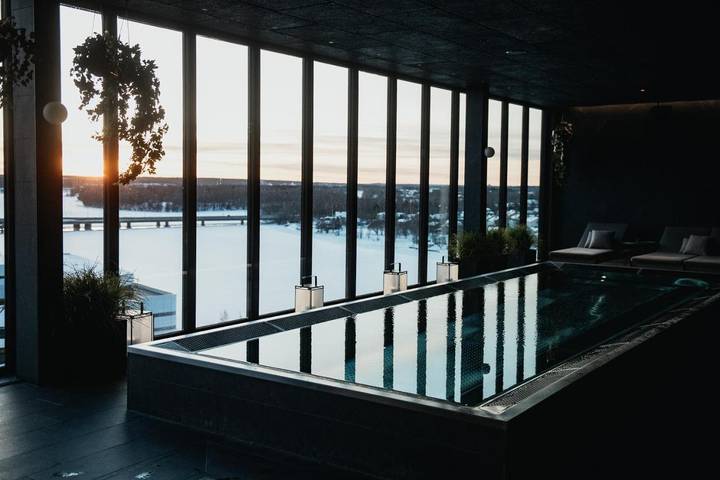 Hôtel pour 4 personnes, avec piscine et terrasse ainsi que vue et sauna, animaux acceptés à Umea - 3