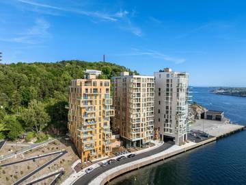 Ferienwohnung für 4 Personen, mit Terrasse und Ausblick in Kristiansand
