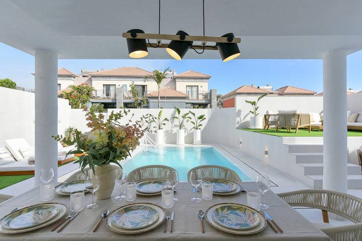 Villa pour 10 personnes, avec jardin ainsi que piscine et terrasse à Maspalomas - 2