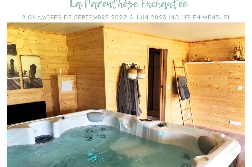 La chambre des Reves - N°2/3- Spa Privatif en option en Juillet, inclus en Aout in Boucau, Bayonne region