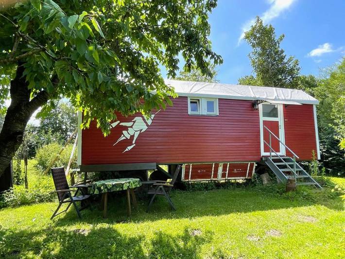 Ferienwohnung für 4 Personen, mit Garten und Sauna sowie Ausblick in Wagersrott