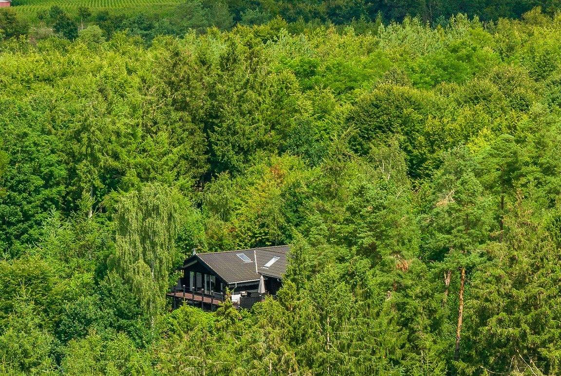 Waldhütte mit Blick auf den Bryrup Langsø in Bryrup, Silkeborg