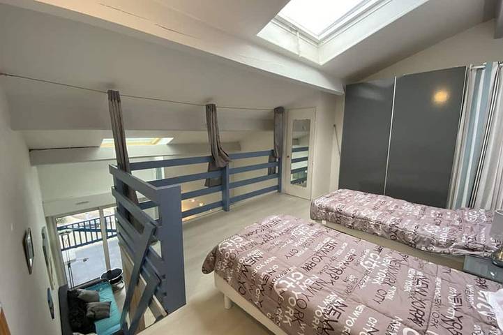 Ganze Wohnung, Wohnung mit Terrasse, Parkplatz und Hafenblick in Capbreton in Capbreton, Côte d’Argent