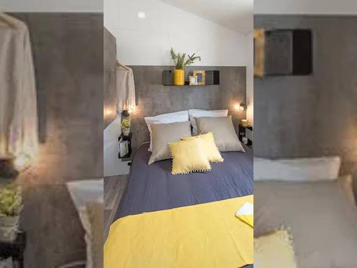 Flower Camping de la Corniche - Mobilheim 2 personen - Mobilheim Confort 20m² - 1 Zimmer + integrierte Terrasse in Urrugne, Bayonne und Umgebung