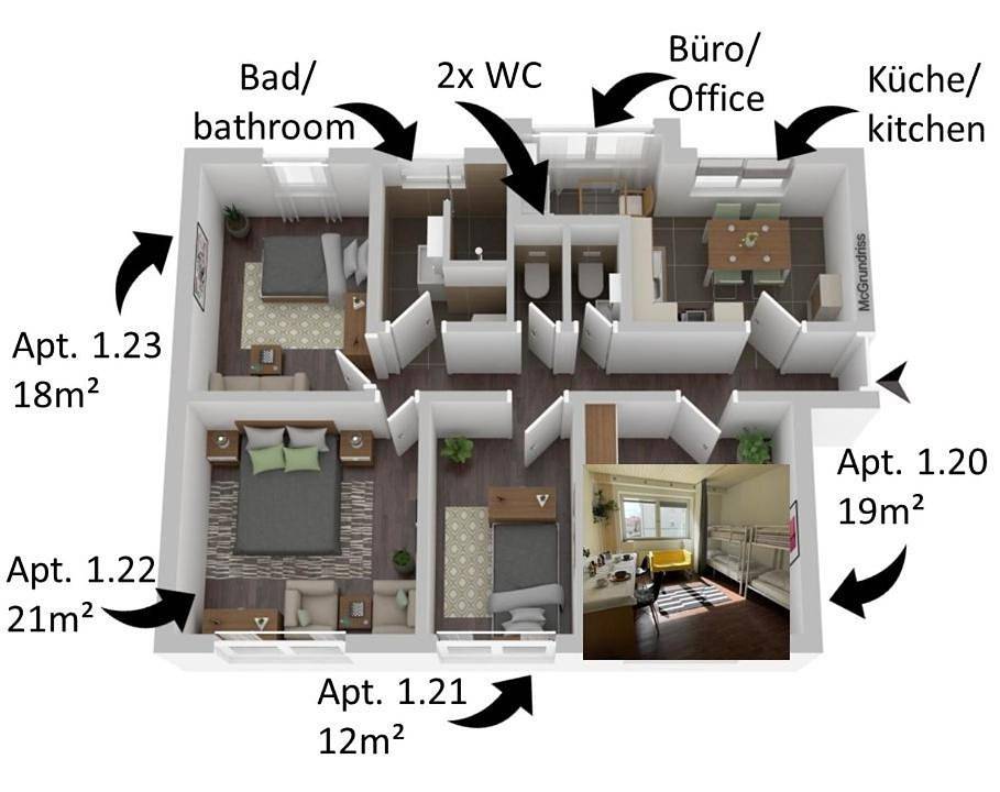 Ganze Ferienwohnung, Soulfactory budget in Neu-Ulm, Bayerisch Schwaben
